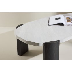 Kres Sofabord 125 x 70,5 Beige &amp; Sort