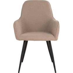 Boucl Spisebordsstole m/armln  i Beige - 2 STK 