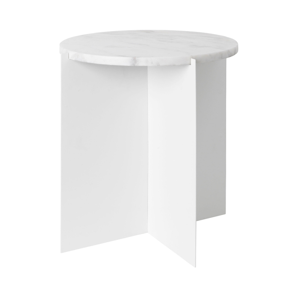 Lilja Side Table i Hvid Marmor - 40 