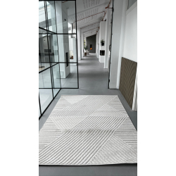 Gulvtppe Aron i Beige/Hvid - 340x240 cm