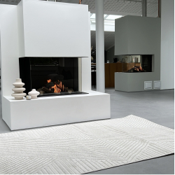 Gulvtppe Aron i Beige/Hvid - 160x230cm