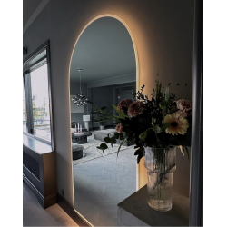 Spejl med lys Clear 210cm