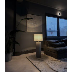 Vind Gulvlampe Incl skrm - Gr/Beige 