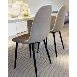 Boucle Spisebordstole i Beige - 2 STK 