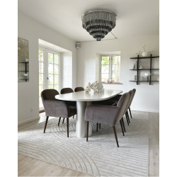 Gulvtppe Vince i Beige/Hvid 230x160 cm 