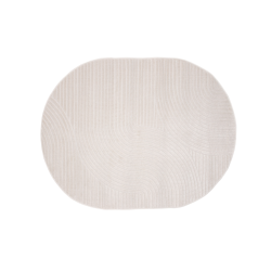Vince Oval Gulvtppe i Cremehvid- 160 x 230 cm