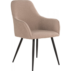 Boucl Spisebordsstole m/armln  i Beige - 2 STK 