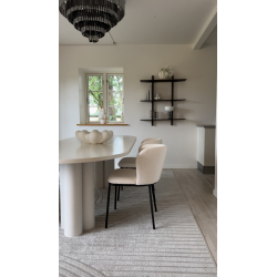 Boucle Spisebordstole i Off White - 2 STK